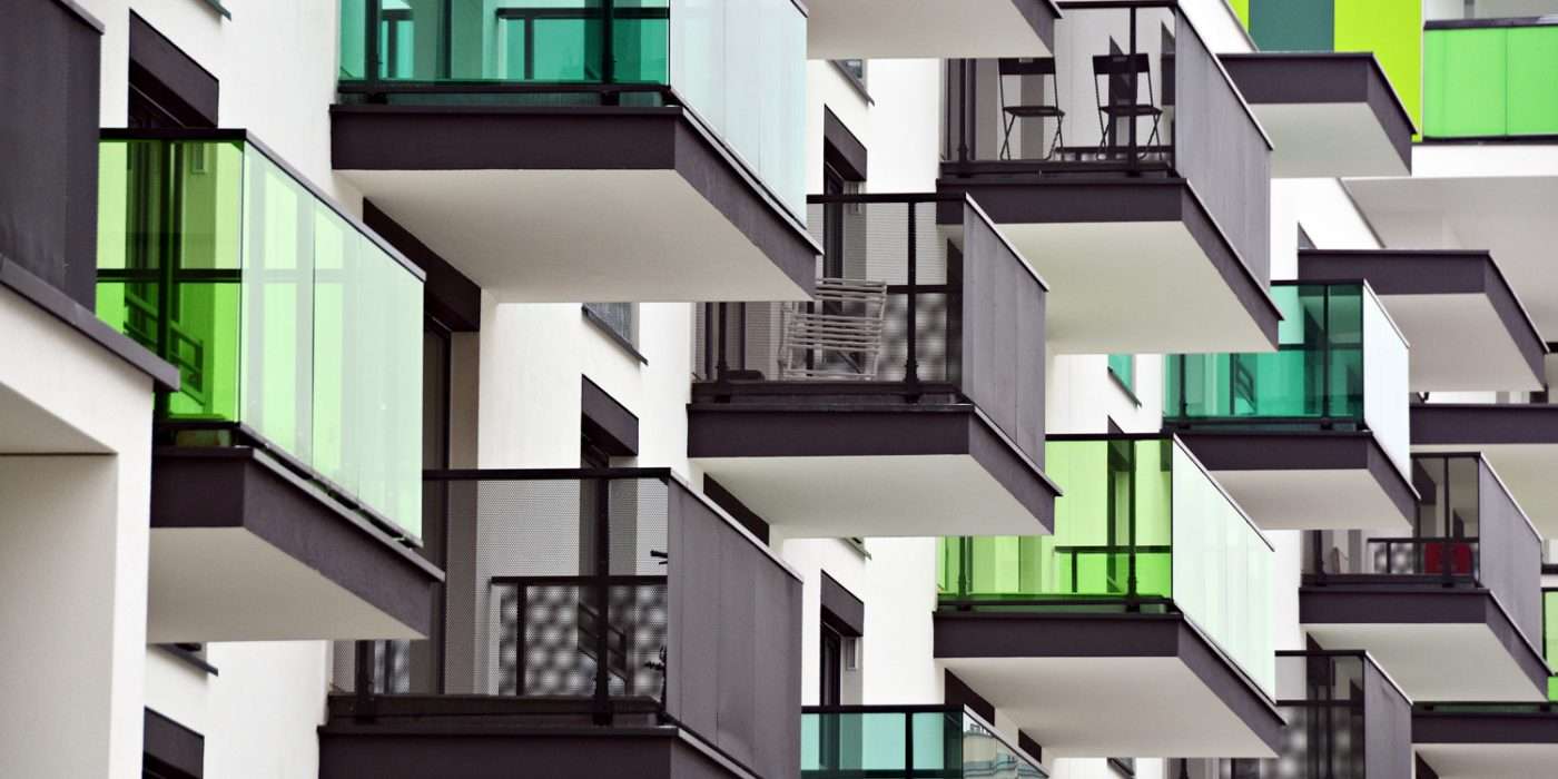 multiple building balconies