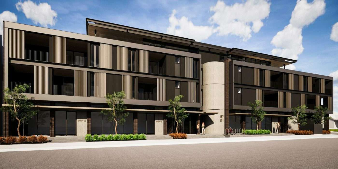 Render of apartment buildings along Prospect Road